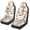 Floral Mushroom Rainbow, variant on Uourmeti Protective Auto Seat Covers for Automotive, Polyester Fabric Elastic Universal Front Seat Covers, Mixed Wildflower Print