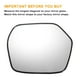 thumbnail image 3 of Reemplazo de vidrio del espejo retrovisor izquierdo y derecho, 1 pieza, vidrio blanco calefaccionado con respaldo, compatible con Honda CR-V 07-11, 3 of 6