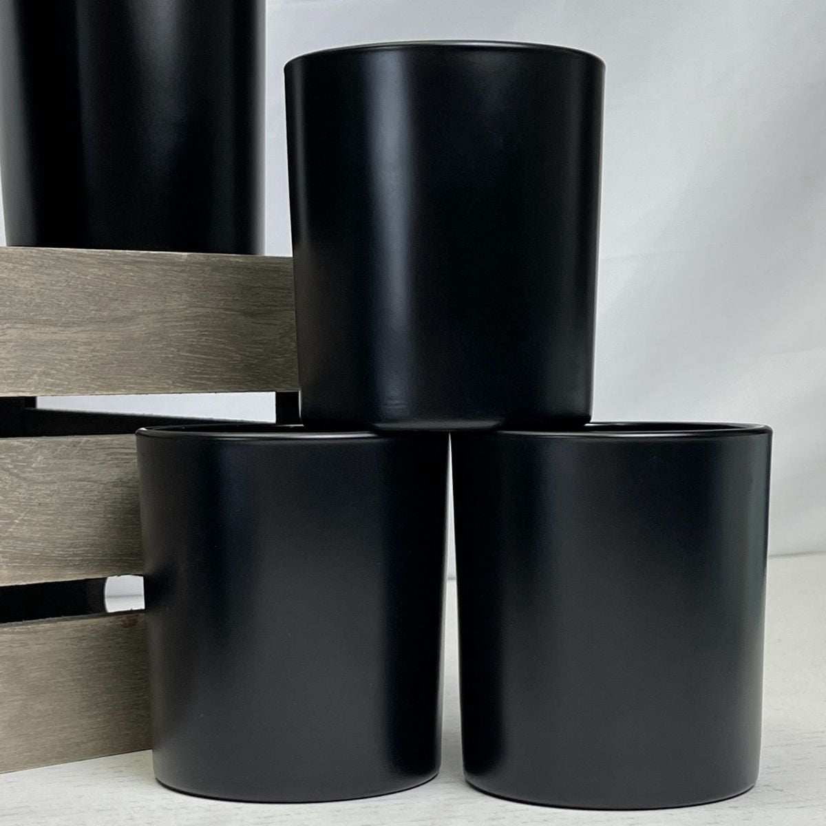 14 oz. Havana Matte Black Empty Candle making Jar candle vessels for DIY candle-making projects (Box of 12) FREE SHIPPING