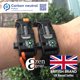 thumbnail image 3 of Pulsera de supervivencia de paracord, iniciador de fuego de acero de sílex, brújula, silbato, accesorios de senderismo, kit de equipo para acampar al aire libre, emergencia (negro y naranja), 3 of 4