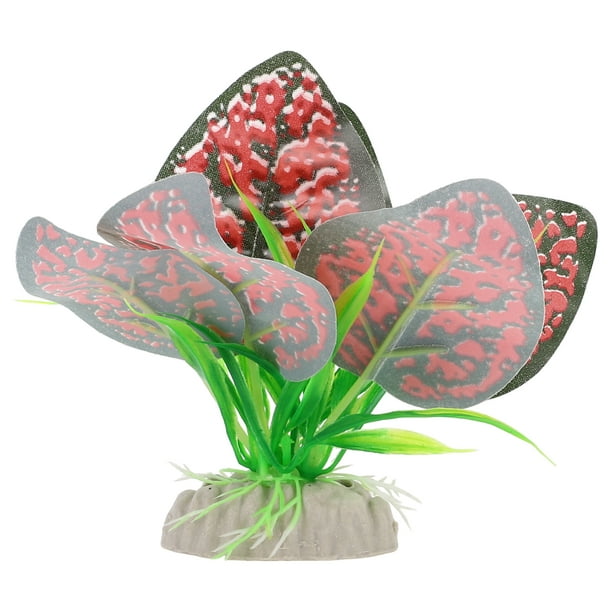 Plantas de Acuario de Plástico Unique Bargains, Accesorios para Acuarios, Plantas para Decoraciones de Acuarios Rojas