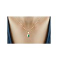 thumbnail image 4 of JewelersClub Silver Necklaces for Women –Silver Necklace for Women 14K Gold Plated Silver – Emerald Necklace Centerpiece, White Diamond Accents – Hypoallergenic Pendant, 4 of 4
