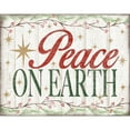 thumbnail image 3 of Killeen, Jen 14x12 Black Modern Framed Museum Art Print Titled - Peace on Earth Woodgrain sign, 3 of 5