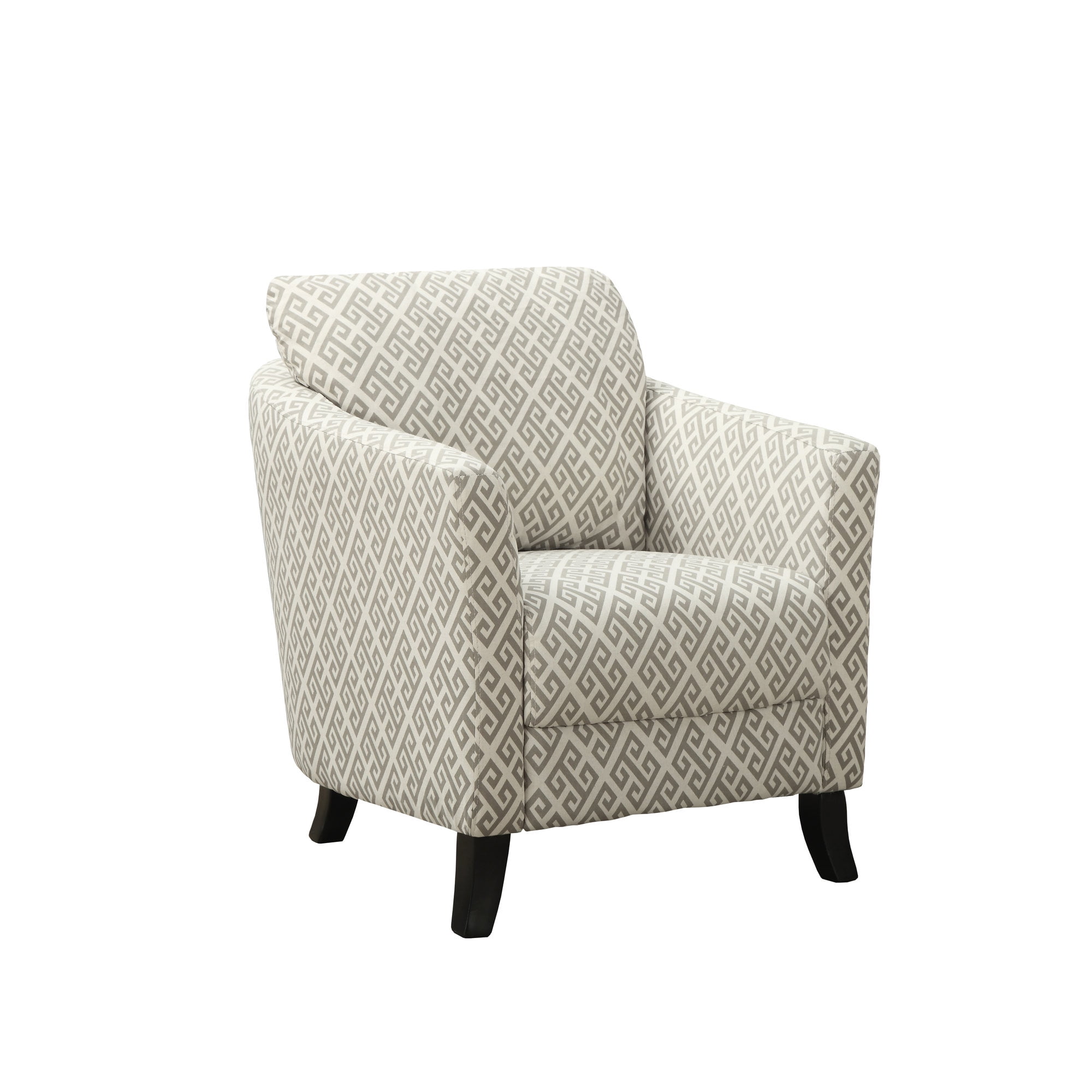 ACCENT CHAIR SANDSTONE / GREY " MAZE " FABRIC