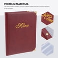 thumbnail image 5 of Red PU Restaurant Menu Book Durable Meal Price Folder with Design for Easy Updates 12.5x8.5 inches, 5 of 7