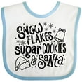 thumbnail image 3 of Inktastic Christmas Snowflakes Sugar Cookies and Santa Boys or Girls Baby Bib, 3 of 4