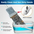 thumbnail image 5 of Home Times Foldable All-Aluminum Flat Mop Set, 1 Flat Mop with Long Handle, 2 Reusable Microfiber Mop Pads, Professional Mop Floor Cleaning System for Hardwood, Laminate, Vinyl, Tile Cleaning, 5 of 13