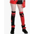 thumbnail image 2 of DC Comics Harley Quinn Child Girls Medium Fancy-Dress Costume with Romper, Choker, Gloves & Leg Warmers, 2 of 4