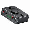 thumbnail image 2 of 3.5mm RCA Auditory Switcher 2 In 1 Out Bidirectional Speaker Switcher Box with Volume Control and Mute Button, 2 of 11