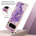 thumbnail image 3 of Feishell Marble Texture Design for Google Pixel 8 Pro Case Support Wireless Charging Slim Glossy Shockproof Anti-Scratch Soft & Flexible Protective Phone Case for Women Girls,B, 3 of 6
