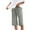 Gray, variant on Bermuda Shorts For Women Drawstring Solid Color Pockets Solid Color Elastic Waist Shorts White