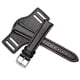 thumbnail image 3 of Correa de reloj de cuero genuino para hombre, de 18, 20 y 22 mm, color negro y marrón, para Fo-ssil JR1401 Ro-lex O-mega, con bandeja, pulsera de reloj, 3 of 5