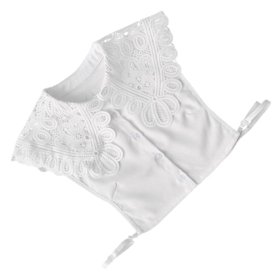 Luxshiny White Fake Collar Chiffon 1Pack