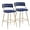 Swivel-blue, variant on VINGLI Counter Height Bar Stools Set of 2, Modern Velvet Adjustable Swivel Barstools w/Hollow Backs, Metal Legs for Kitchen Island, Armless Hydraulic Kitchen Counter Bar Stool, Blue