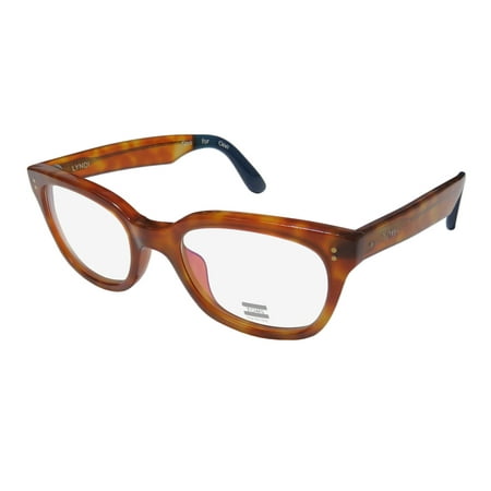 New Toms Lyndi Womens/Ladies Designer Full-Rim Havana / Navy Authentic Fabulous Famous Designer Frame Demo Lenses 49-20-145 Eyeglasses/Spectacles