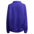 thumbnail image 5 of Waffle Zip Up Shirts for Women Dressy V Neck Shacket Jacket Color: Blue Size: XL, 5 of 5