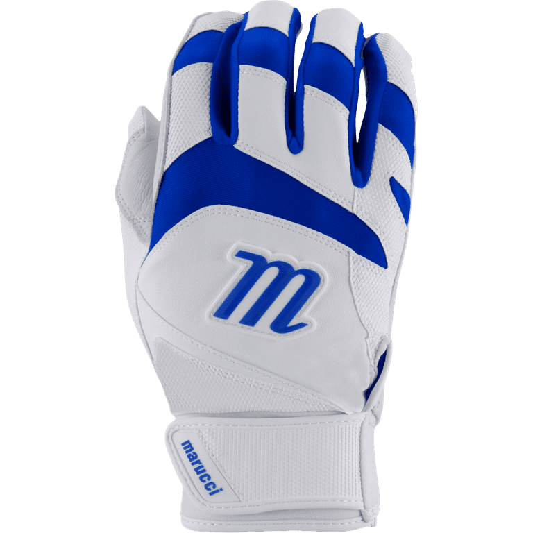 マルッチ キッズ バッティンググローブ Marucci Youth Signature 3 Batting Gloves - White/ Blue Marucci Youth Signature Baseball Batting Gloves White/Royal Large