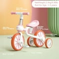 thumbnail image 4 of KORIMEFA 3-in-1 Kids Tricycle, Toddler Trikes with gift for Ages 1-4 Boy Girl, Pink, 4 of 14