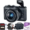 thumbnail image 2 of Canon EOS M100 Mirrorless Digital Camera +15-45mm Lens (Black) + 64GB Memory Car, 2 of 3