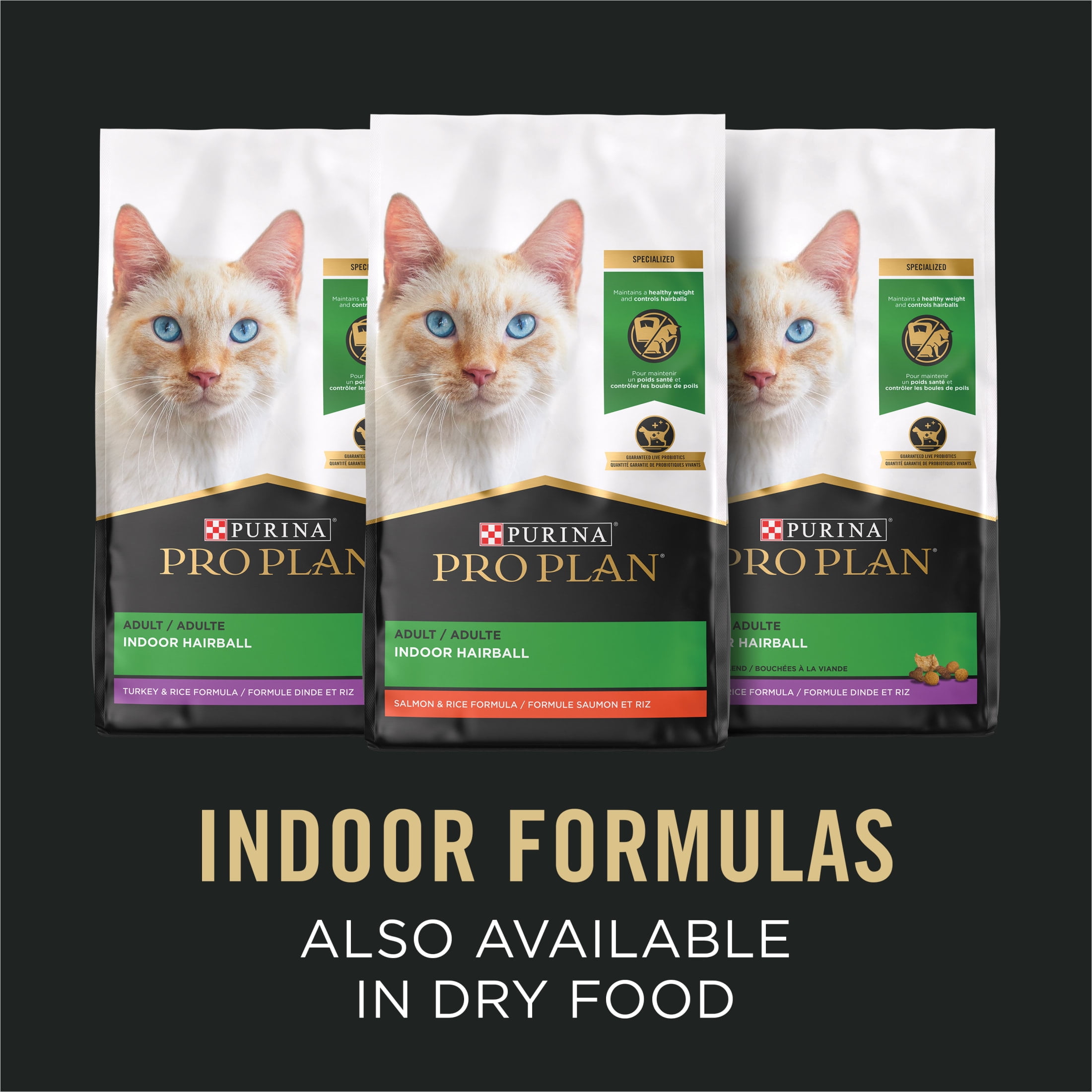Purina Pro Plan Indoor Balance, Grilled Salmon Entree in Sauce, Wet Cat Food, 3 oz Cans, 12 Pack