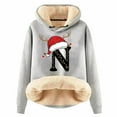thumbnail image 1 of WILLBEST Sudadera de Mujer con Capucha Estampada con Letras Navideñas, de Lana, Cálida para El Invierno XX-Grande, 1 of 4