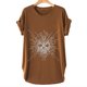 thumbnail image 2 of Mujeres Fahion Cuello redondo Mangas caídas Hombro Camiseta Estampado de calavera Blusa Túnica Tops Fridja  zx1974, 2 of 7