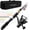 Black-5.58ft, variant on Telescopic Fishing Pole Reel Combo Ultralight Fishing Rod Spinning Reel with Tackle Bag -in- Fishing Accessories Fishing Gear Gifts Kit for  Adults Youth Beginner Saltwater Freshwater
