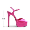 thumbnail image 2 of DREAM PAIRS Women’s High Platform Heels 5.75'' Stilettos Open Square Toe Heeled Sandals Ankle Strap Sexy Comfort Dress Shoes Wedding Bridal Pumps, 2 of 4