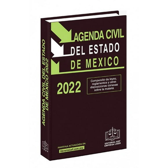Agenda Civil del Estado de México 2022 ISEF 9786075413273