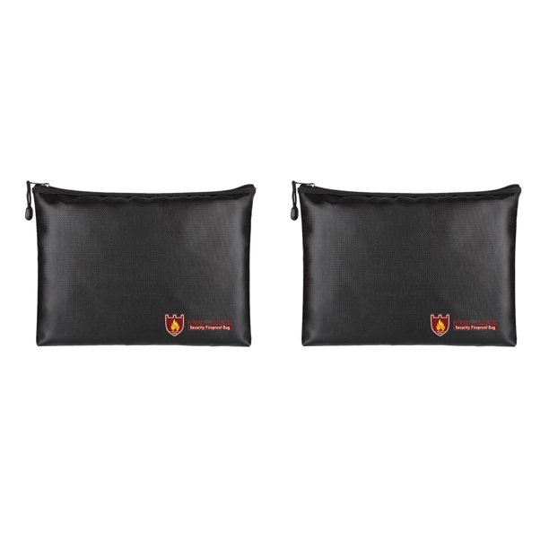 2X Bolsa para Documentos Una Prueba de Fuego, Bolsas para Documentos Una Prueba de Agua E IgníFugos, Bolsa para Dinero Una Prueba de Fuego para Porta Documentos A4