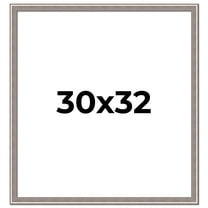 30x32 Frame Grey Real Wood Picture Frame Width 1.25 inches | Interior Frame Depth 0.5 inches | Hans