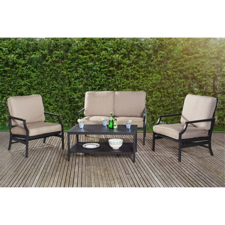 Sunjoy Sumpter 4-Piece Outdoor Deep Seating Set