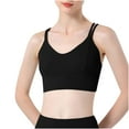 thumbnail image 2 of Sakmal Square Neckline Womens Tank Tops Plus Size Black Solid Sleeveless Supportive Yoga Workout Sleeveless Shirts Casual, 2 of 5