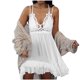 thumbnail image 1 of Vestido de encaje con estampado de honda sin mangas con cuello en V de playa informal de verano para mujer Fridja  hjkh5241, 1 of 5