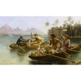 thumbnail image 3 of Nicholas Chevalier 14x10 Black Modern Framed Museum Art Print Titled - Race to the Market, Tahiti (1880), 3 of 5