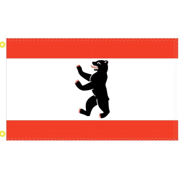 Berlin German Bear Berliner City Banner Flag 2X3 Feet 100% American Flag Brass