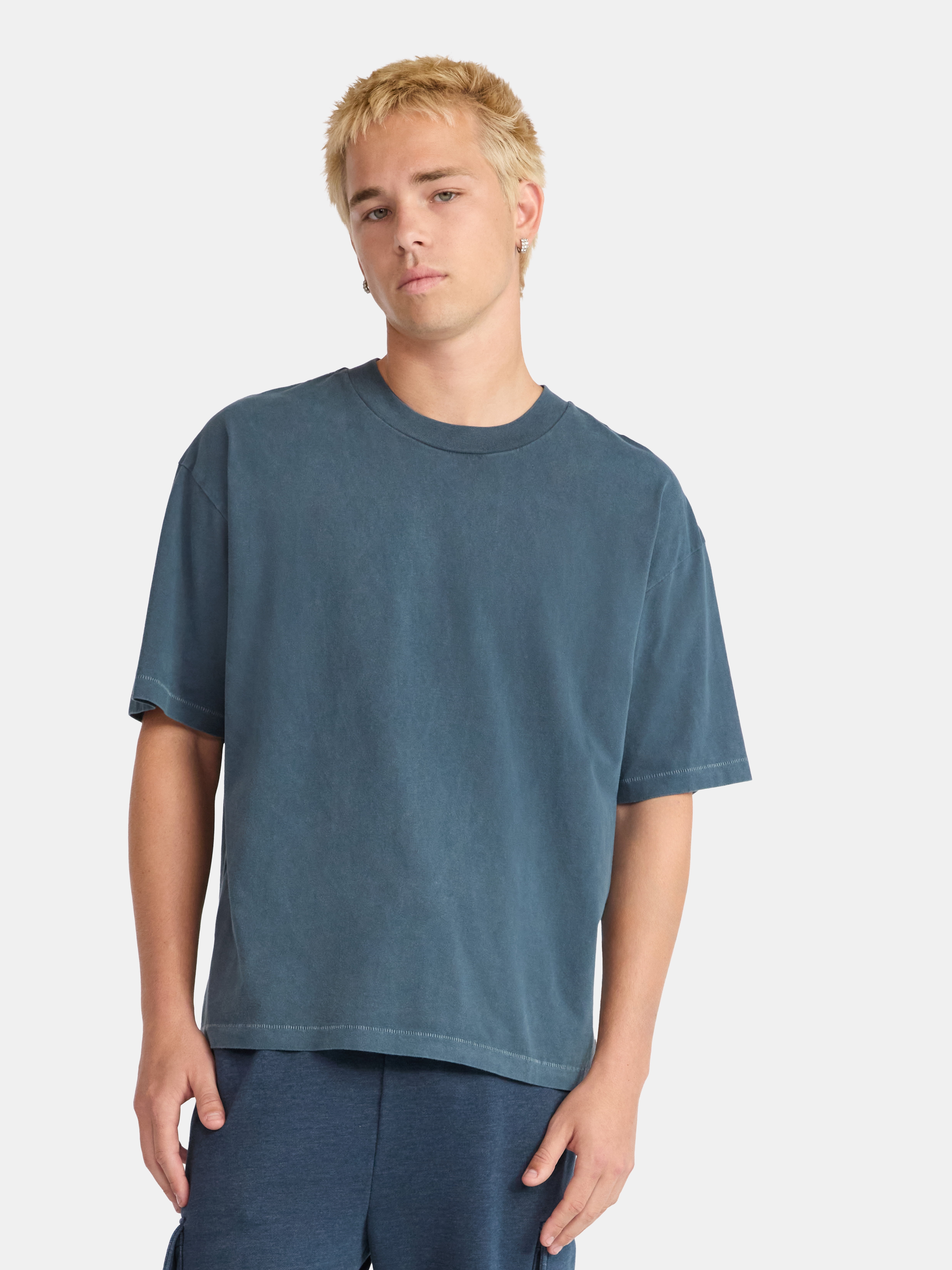 No Boundaries All Gender Cotton Oversized Tee, 2-Pack, Men's & Big Men's Sizes XS-5XL