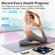 INSMART Body Weight Scale,Smart Scale for Body Weight,Digital Bathroom Scale with BMI,Bluetooth Body Fat Scale,14 Body Composition Analyzer with Fitness APP Sync,400lbs
