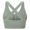 thumbnail image 6 of vigerkar Womens Zip Front Closure Sports Bra Zipper Wireless Seamless Comfort High Support Full Coverage, Running, Yoga, Gym (Green, XL), 6 of 6