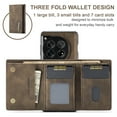 thumbnail image 4 of Allytech 2 in 1 Detachable Wallet Case for OnePlus 12 with Cash Pocket & Cash Slots, [Full Body Protection] [Magnetic Clasp] Luxury PU Leather Shockproof Slim Kickstand Case - Coffee, 4 of 9