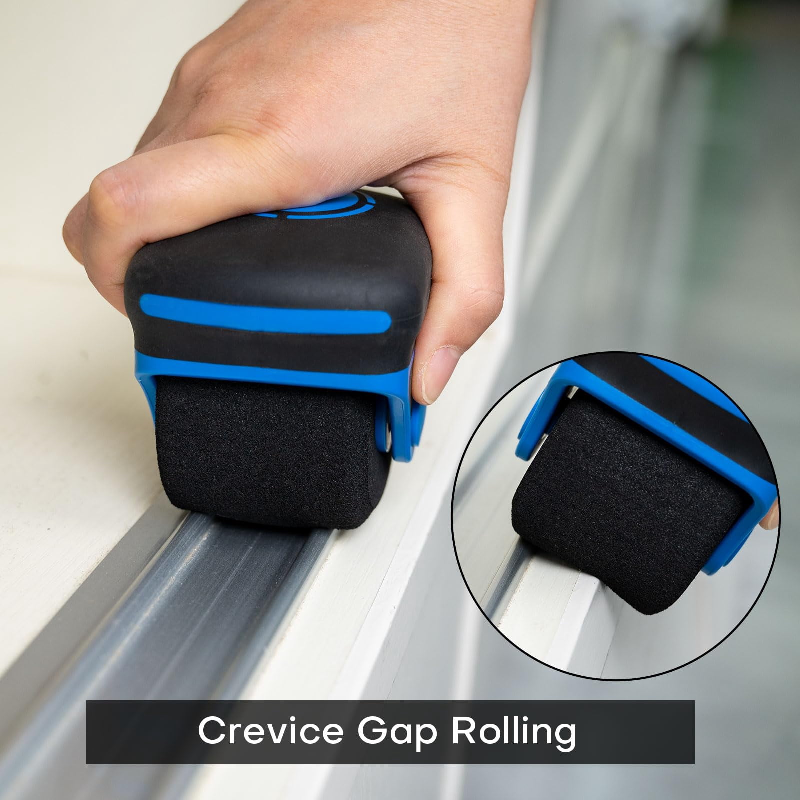 Sponge Seam Roller Vinyl Applicator Tool  2 Pack Soft Foam Wheel Paint Pro Heat-resistant Rolling Tools For Application On Vehicle Contoured Rivets And Uneven Surface