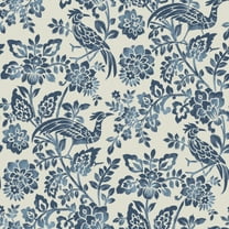 Laura Ashley Adain Palace Dark Seaspray Blue Wallpaper
