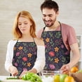 thumbnail image 5 of Pioneer Flower Floral Print Pattern Cotton Linen Apron with Pockets, Waterproof Adjustable, 33x27 Inch for Kitchen, Gardening, BBQ, Salon, 5 of 6