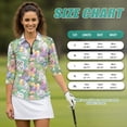 thumbnail image 5 of HUIACONG Easter Women Golf Polo Shirts with Bunny Egg Print, 3/4 Sleeve Golf Shirts for Casual Outing and Tennis Activewear, 5 of 5