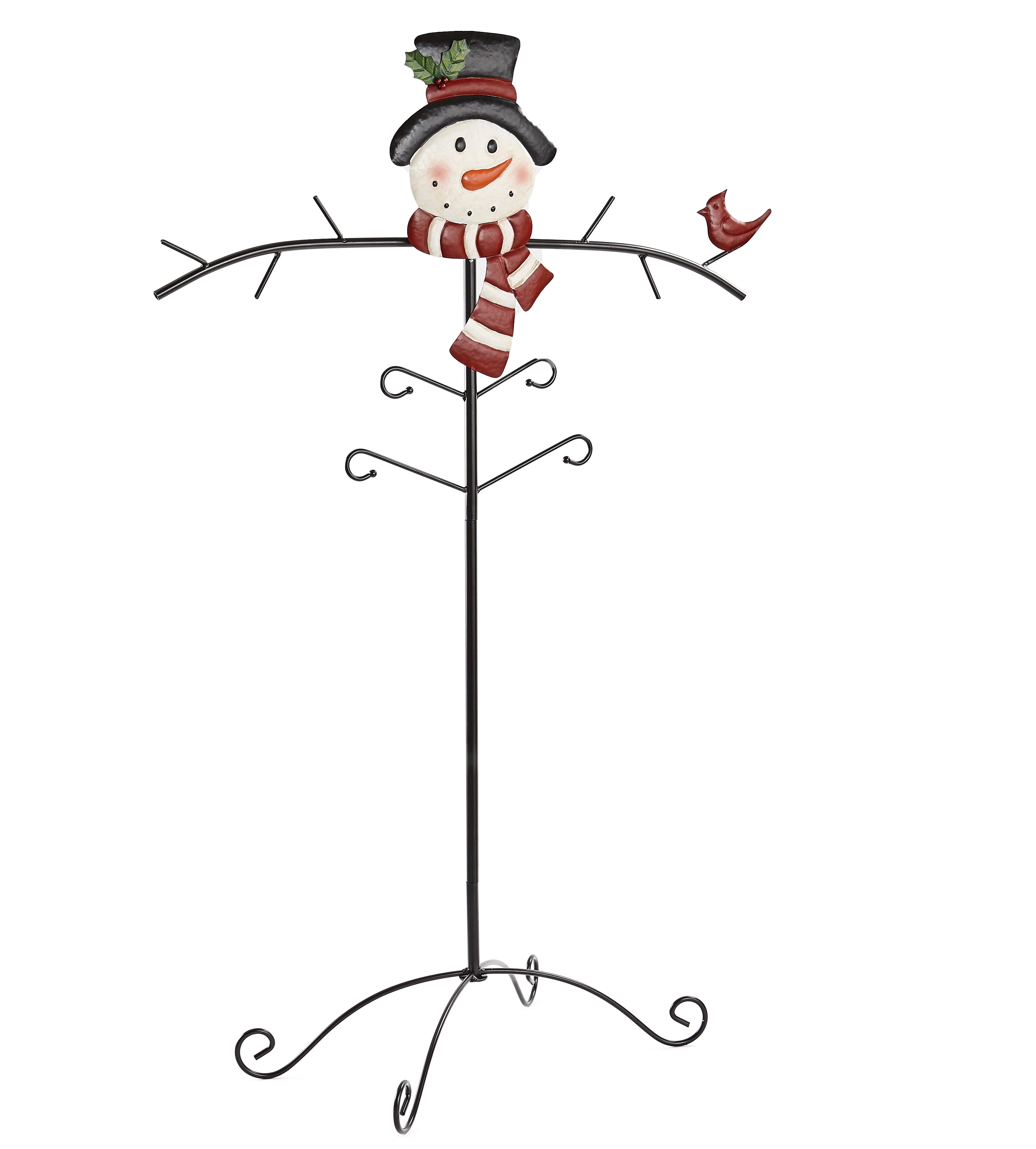 Freestanding Christmas Stocking Holder with Snowman and TwigLook