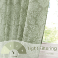 thumbnail image 5 of NICETOWN Floral Curtains Linen Blend Curtains, Semi Sheer Light Filtering Linen Curtains Back Tab French Country Rustic Living Room Drapes, Sage Green, 52"x84", 2 Panels, 5 of 8