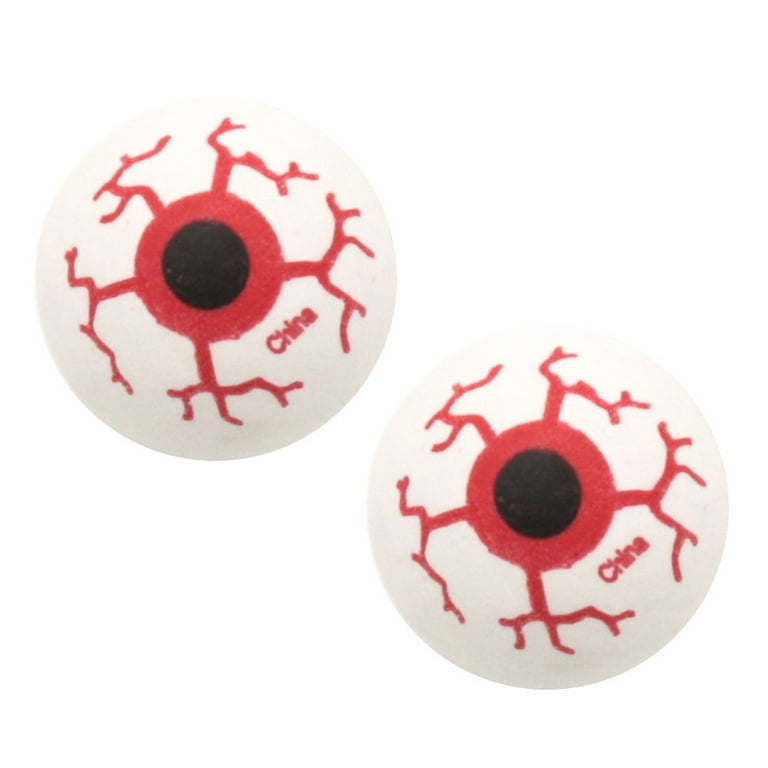 32mm Scary Red Bloodshot Eyes Props Halloween Decoration Kids Toys Bouncing  Eyeballs Simulation Eyeballs Hollow Eyeballs Fake Eye Balls RED 