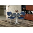 thumbnail image 2 of Regency Via 36 inch Square X-Base Table in Grey with Chrome Base, 2 of 4
