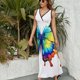 thumbnail image 3 of Watercolor Butterfly Vestido Sin Mangas Para Mujer, Traje De, Ropa De Cumpleaños, Verano, 3 of 5