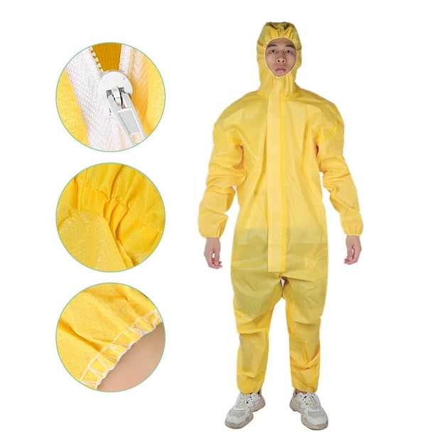 Tebru Anti Static Coverall Yellow Protective Coverall Anti Static Chemical Acid Alkali Oil Protection Suit Walmart Com Walmart Com